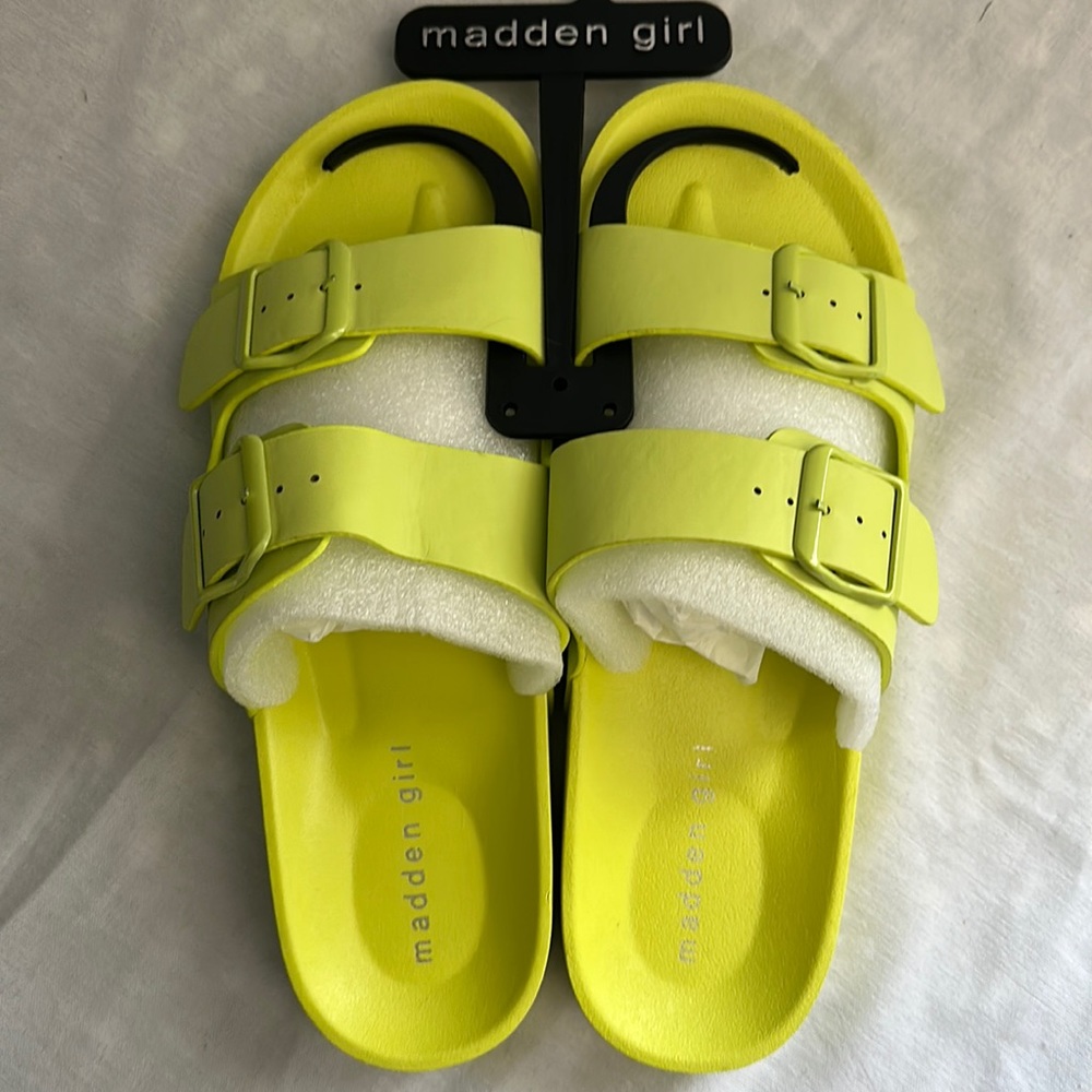 Madden Girl Neon Slides - Picture 2 of 4